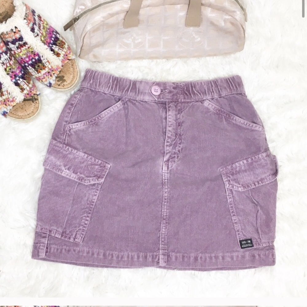 BDG Urban Outfitters Rose Corduroy Cargo Skirt